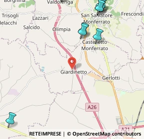 Mappa 15040 Il Giardinetto AL, Italia (3.22909)