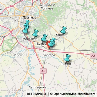 Mappa 10020 Cambiano TO, Italia (6.03909)