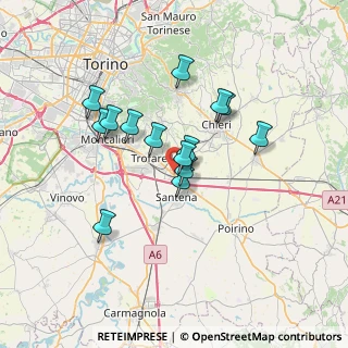 Mappa 10020 Cambiano TO, Italia (5.69714)