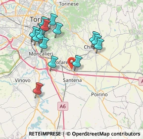 Mappa 10020 Cambiano TO, Italia (7.92133)