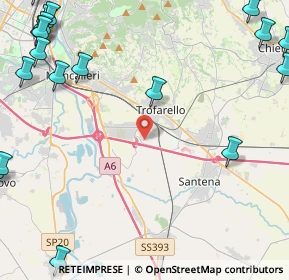 Mappa Via Emanuele Petri, 10028 Trofarello TO, Italia (7.3235)
