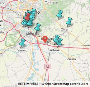 Mappa Via Emanuele Petri, 10028 Trofarello TO, Italia (8.593)