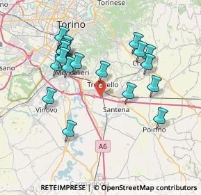 Mappa A55, 10028 Trofarello TO, Italia (7.6945)