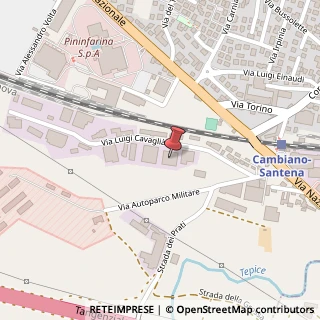 Mappa Via Giovanni Triberti, 3, 10020 Cambiano, Torino (Piemonte)