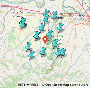 Mappa Località Art. il Poggio, 29010 Gazzola PC, Italia (6.9425)