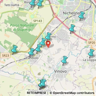Mappa Vinovo - Via Stupinigi Rot.tetti Rosa, 10048 Vinovo TO, Italia (2.73929)