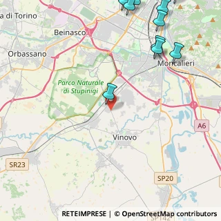 Mappa Vinovo - Via Stupinigi Rot.tetti Rosa, 10048 Vinovo TO, Italia (6.9525)