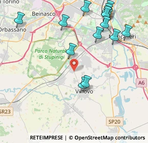 Mappa Vinovo - Via Stupinigi Rot.tetti Rosa, 10048 Vinovo TO, Italia (4.95429)