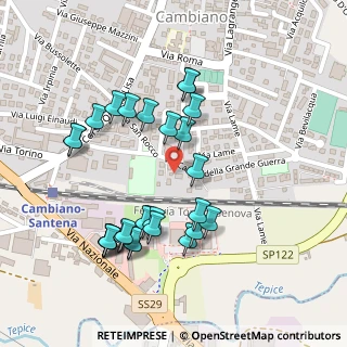 Mappa Via San Rocco, 10020 Cambiano TO, Italia (0.22857)