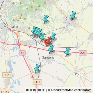 Mappa Via Luigi Cavaglià, 10020 Cambiano TO, Italia (2.99333)