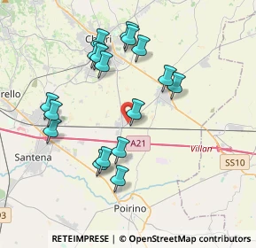 Mappa Via San Domenico Savio, 10023 Castagnole Piemonte TO, Italia (3.74176)