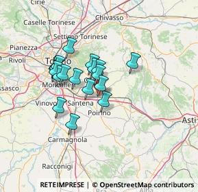 Mappa Via San Domenico Savio, 10023 Castagnole Piemonte TO, Italia (10.8895)