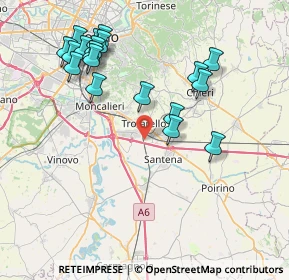 Mappa Strada del Bocchetto, 10028 Trofarello TO, Italia (8.49263)