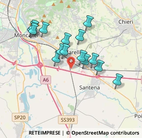 Mappa Strada del Bocchetto, 10028 Trofarello TO, Italia (3.25733)