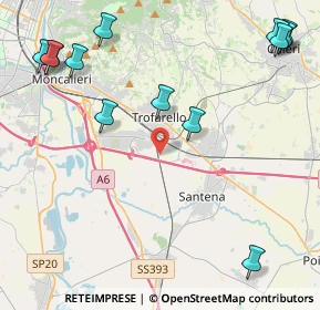 Mappa Strada del Bocchetto, 10028 Trofarello TO, Italia (5.84308)