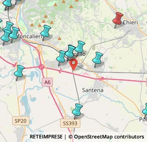 Mappa Strada del Bocchetto, 10028 Trofarello TO, Italia (6.3825)