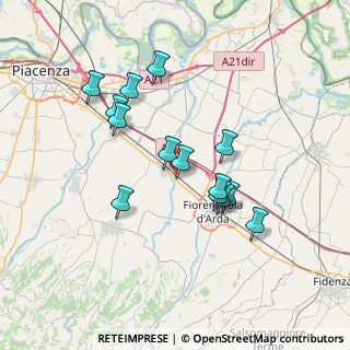 Mappa Strada della Ferrovia, 29010 Cadeo PC, Italia (6.39286)