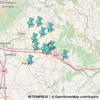 Mappa Via alla Stazione, 14019 Villanova d'Asti AT, Italia (5.75818)