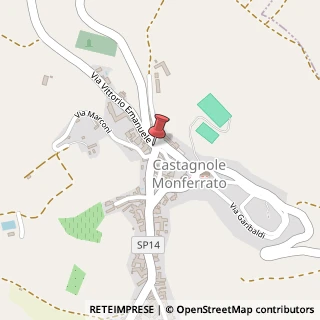 Mappa Via Vittorio Emanuele II, 5, 14030 Castagnole Monferrato, Asti (Piemonte)