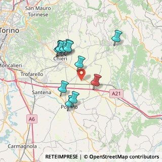 Mappa Cascina, 10020 Riva presso Chieri TO, Italia (6.26167)
