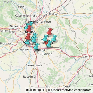 Mappa Via Don Ignazio Burzio, 10023 Chieri TO, Italia (10.91917)