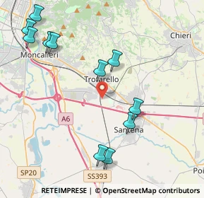 Mappa Via del Lej, 10028 Trofarello TO, Italia (4.81545)