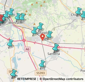 Mappa Via del Lej, 10028 Trofarello TO, Italia (6.2695)