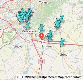 Mappa Via del Lej, 10028 Trofarello TO, Italia (8.29947)