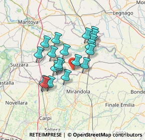 Mappa Via Giuseppe Ferrari, 46020 San Giacomo delle Segnate MN, Italia (10.5535)