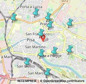 Mappa Via Santa Marta, 56127 Pisa PI, Italia (1.08364)
