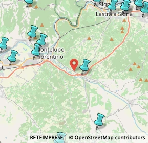 Mappa Via Val di Pesa, 50055 Lastra a Signa FI, Italia (7.409)