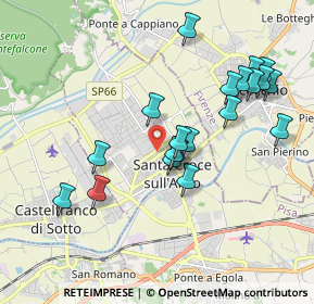 Mappa Viale Bruno Buozzi, 56029 Santa Croce sull'Arno PI, Italia (1.912)