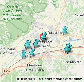 Mappa Piazza Padre Pio, 56029 Santa Croce sull'Arno PI, Italia (3.10615)
