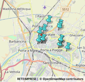 Mappa Via Borgo Stretto, 56127 Pisa PI, Italia (1.28154)