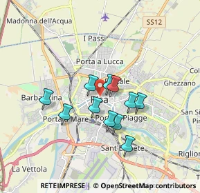Mappa Via Borgo Stretto, 56127 Pisa PI, Italia (1.36909)