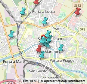 Mappa Via Borgo Stretto, 56127 Pisa PI, Italia (0.84)