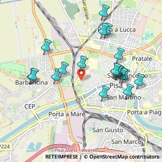 Mappa Via Pietro da Pisa, 56126 Pisa PI, Italia (1.07368)