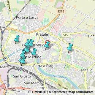 Mappa Via Lorenzo Mossa, 56127 Pisa PI, Italia (1.07727)