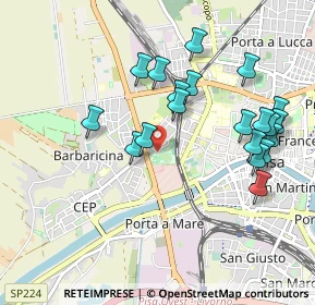 Mappa Piazzale dello Sport, 56122 Pisa PI, Italia (1.0215)