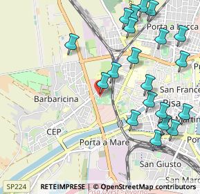 Mappa Piazzale dello Sport, 56122 Pisa PI, Italia (1.266)