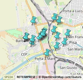 Mappa Via Fausto Sestini, 56122 Pisa PI, Italia (0.625)