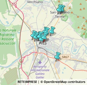 Mappa Via Guido da Pisa, 56127 Pisa PI, Italia (2.1975)