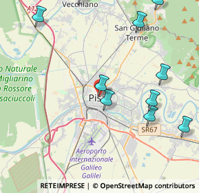 Mappa Via Guido da Pisa, 56127 Pisa PI, Italia (6.04692)