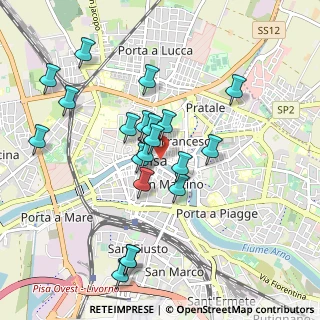 Mappa Via Rigattieri, 56127 Pisa PI, Italia (0.9335)