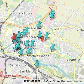 Mappa Via Giuseppe Garibaldi, 56126 Pisa PI, Italia (1.096)