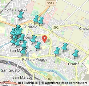 Mappa Via Francesco Flamini, 56124 Pisa PI, Italia (1.156)