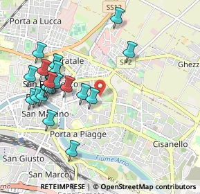 Mappa Via Francesco Flamini, 56124 Pisa PI, Italia (1.0945)