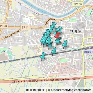 Mappa Via Donatello, 50053 Empoli FI, Italia (0.2085)