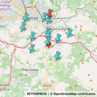 Mappa V.Spinello Aretino, 50012 Bagno a Ripoli FI, Italia (3.58077)