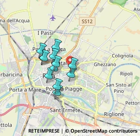 Mappa Via Spartaco Carlini, 56127 Pisa PI, Italia (1.3175)